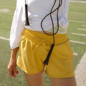 Albion Fit Mustard Yellow Lunge Running Shorts